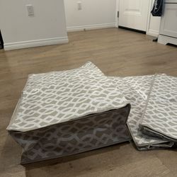 3 Underbed Storage Containers Boxes Bags Folding