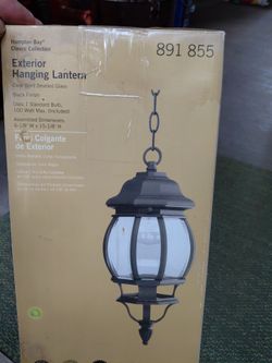 Exterior hanging lantern.
