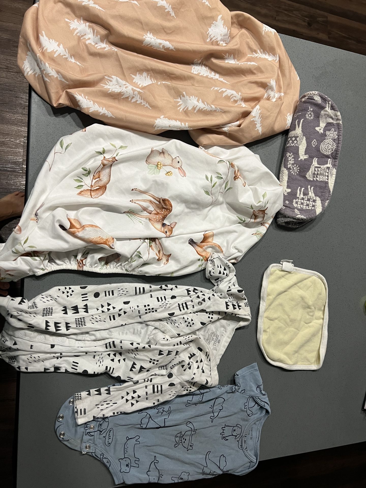 Free Baby Boy Clothes, Burp Clothes And Changing Pad Covers