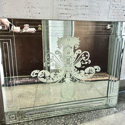 Mirror in good condition for hallway or dining room, measures 36 inches high and 46 inches long