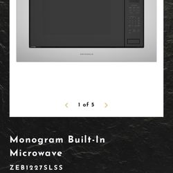Ge Monogram Built In Microwave Black