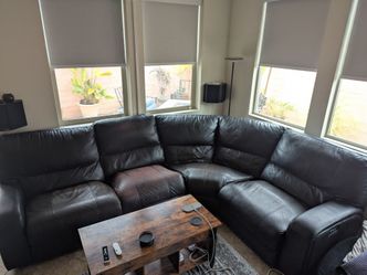 Used Black Leather Couch