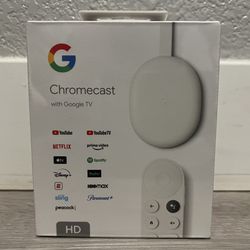 Chromecast With Google TV (HD, Snow)