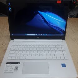 HP - 14" Laptop - Intel Celeron - 4GB Memory - 64GB eMMC - Snowflake White