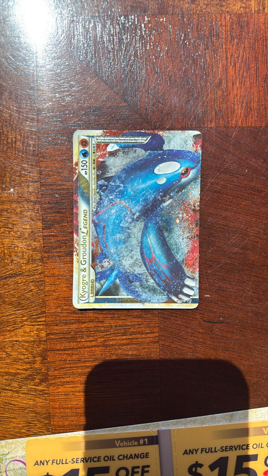 Pokémon TCG Kyogre & Groudon LEGEND (Bottom Half) – Rare Vintage Holo