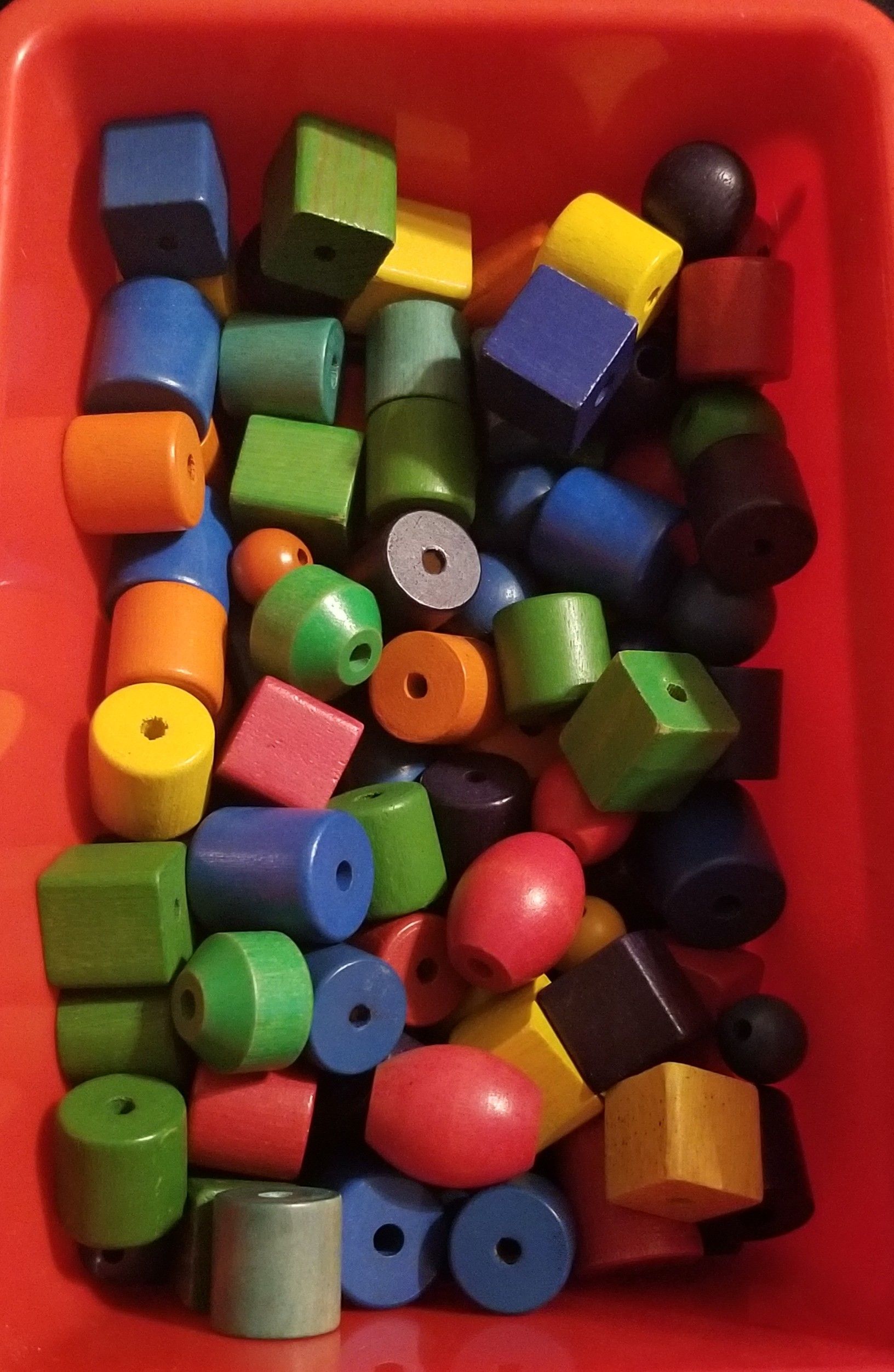Toddler toy wood beads