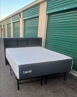 QUEEN BED FRAME WITH MATTRESS