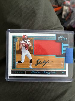 2018 Panini One Baker Mayfield Rookie Patch Autograph Card 16/99 SP !!!!!
