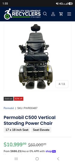 Permobil C500 Vertical Standing Power Chair
