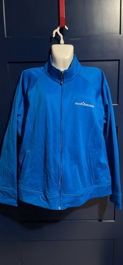 Texas Oncology Blue Full-Zip Track Jacket
