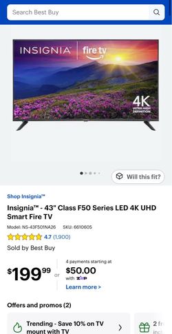TV -FireTV 43 inches; smart tv flat