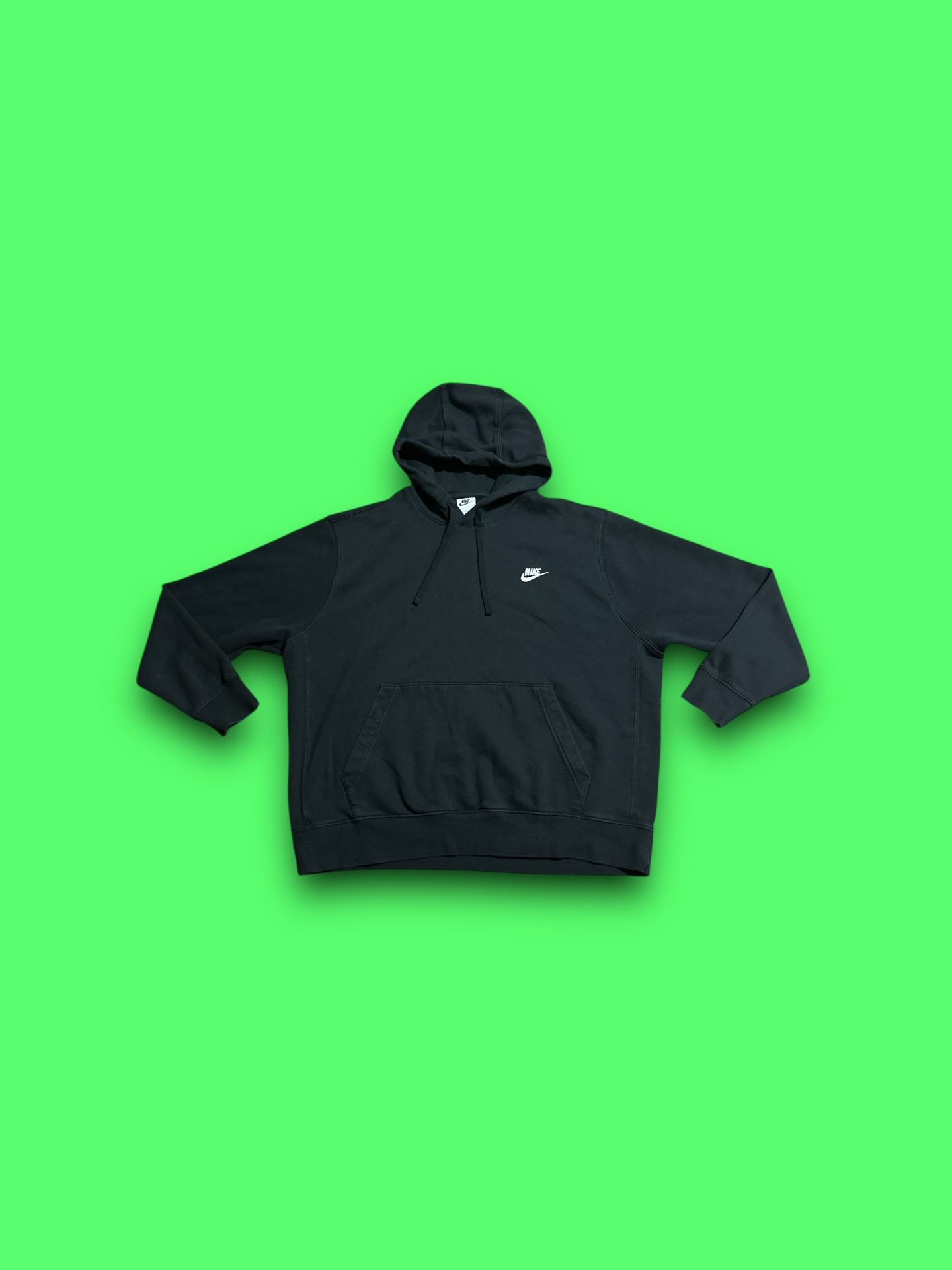 Nike sportswear club fleece pullover hoodie black men’s XL