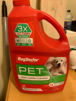 3X ACTION FORMULA: Rug Doctor Pet Carpet Cleaner cleans, deodorizes, and deters pets from remarking. PRO-ENZYMATIC FORMULA eliminates organic odors an