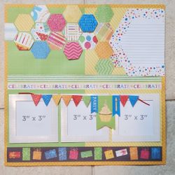 12" x 12" Celebrate Scrapbook Page $7