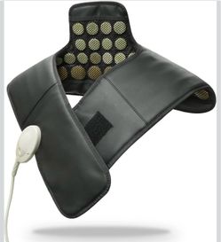 UTK Far Infrared Heating Wrap Pad for Neck and Shoulder Natural Jade Tourmaline Heating Therapy for Pain Relief Size 23.5"X21.5''