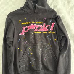 Sp5der Hoodie Black Punk Size Small
