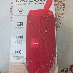 Fisher Rave Go Wireless Portable Speaker Bluetooth Water Resistant
