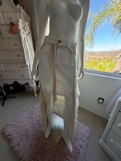 NOLITA De Nîmes Beige/Cream Boho Maxi Skirt – Italian Designer Fashion – Size 4-6 US