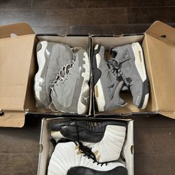 Jordan 4s,9s,12s Sizes 9.5-10.5 All Need Work