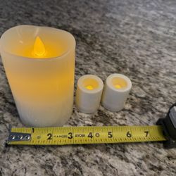 LED candles Set Of 3 Paraffin Wax