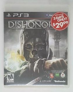Dishonored (Sony PlayStation 3, 2012) PS3 Video Game