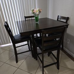 Hermoso 💚 Comedor Alto 4 Sillas 