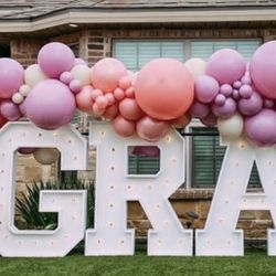 Marquee letters For Graduation 