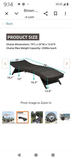 Brown All-Weather Adjustable Resin Outdoor Patio Chaise Lounger (Set of