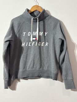 Tommy Hilfiger Pullover Womens Grey Sweatshirt Logo speel Out Used Size: Large