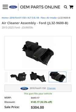 OEM F150 Air Cleaner Assembly - Ford (JL3Z-9600-B)