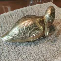 VINTAGE BRASS DUCK FIGURE