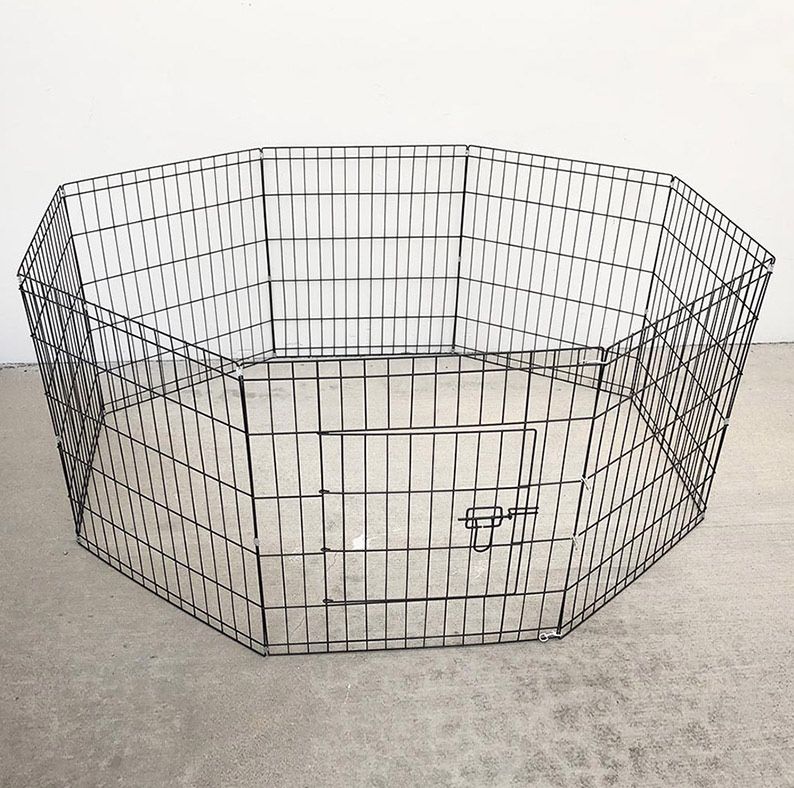 $35 (New in Box) Foldable 24” tall x 24” wide x 8-panel pet playpen dog crate metal fence exercise cage 