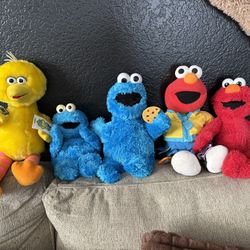 SESAME STREET PLUSH BIG BIRD ELMO COOKIE MONSTER