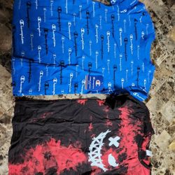 Champion & Red Shirt Sz L New