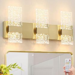 Brushed Gold Bathroom Light Fixture