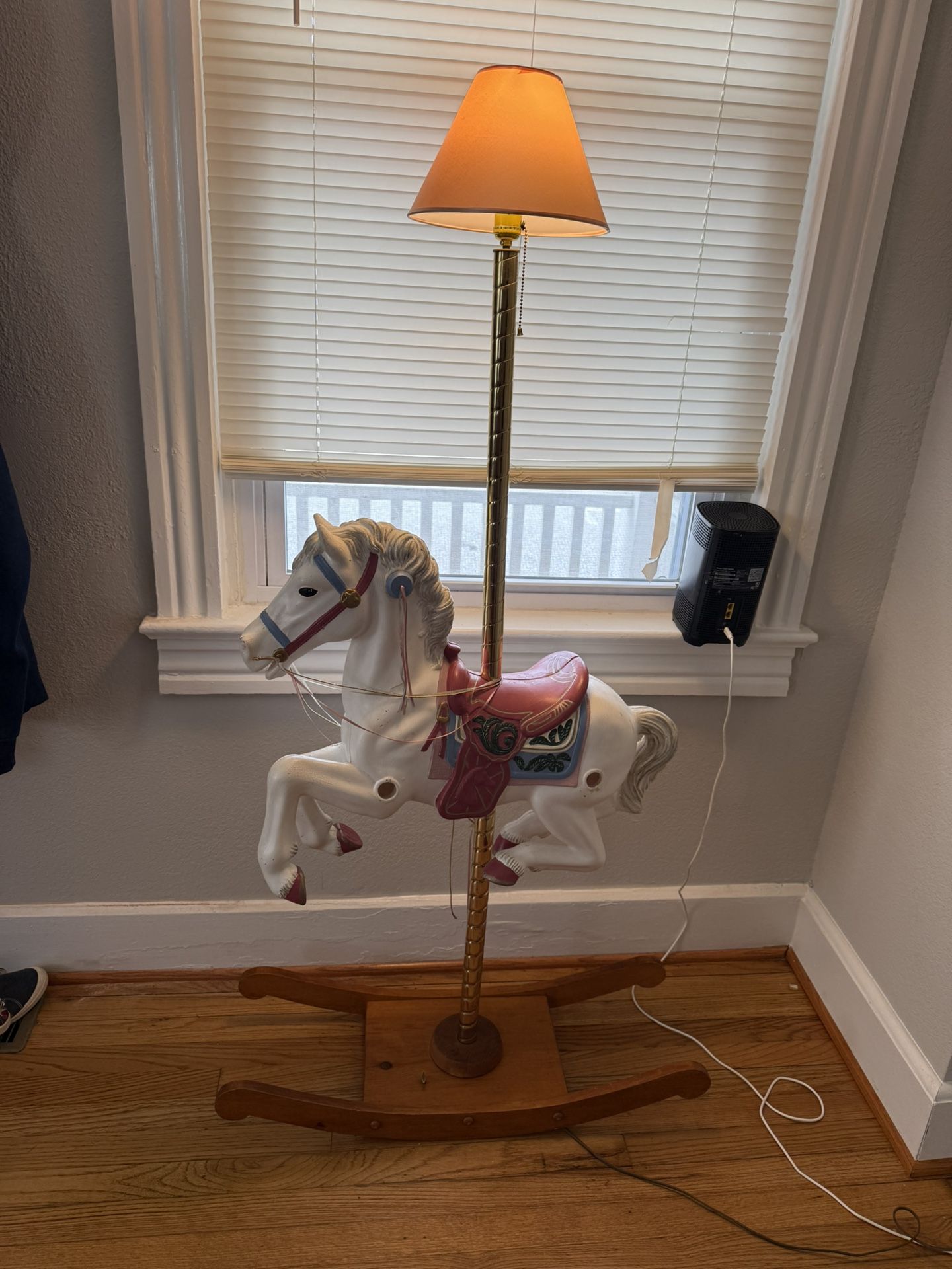 Vintage Carousel Rocking Horse Lamp