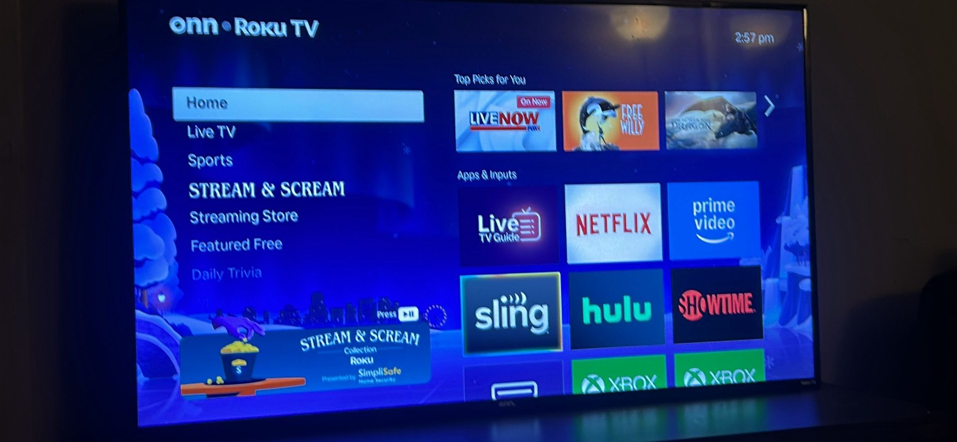 55” 4k Smart Tv Roku 