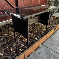 Patio Table With Glass Top