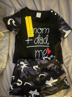 SHEIN Baby 2-Piece Camo Outfit Set 3-6M