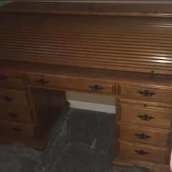Maple Roll Top Desk
