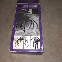 Halloween Giant Animated Spider 50 Lights 30"  NIP