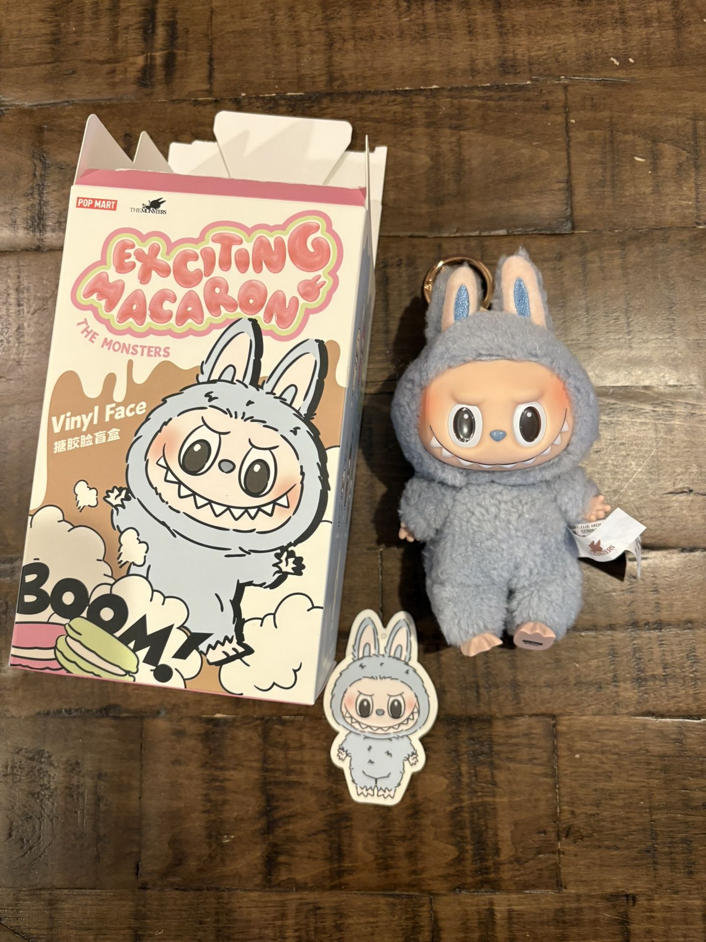 Pop Mart Labubu The Monsters Tasty Macarons Sea Salt Coconut Vinyl Plush Pendant.