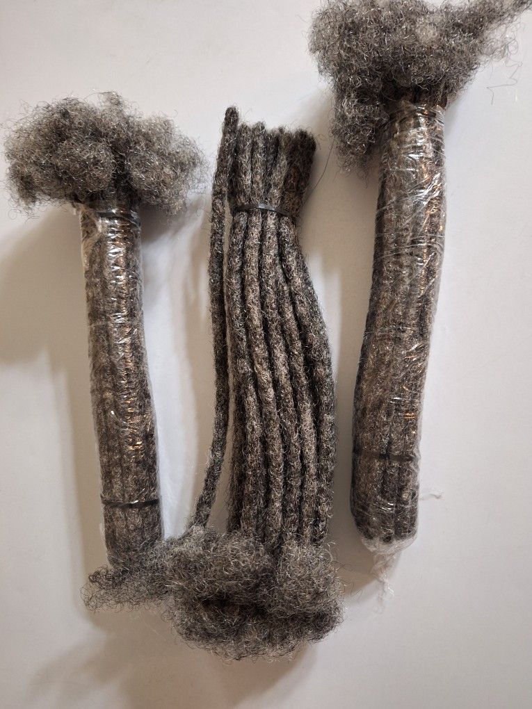 Salt and pepper dreadlocks 