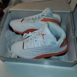 Nike Air Jordan 13 Retro Starfish Orange White Black 414571-108 Men's Size 7.5