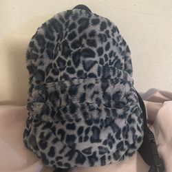 John Galt mini backpack faux fur