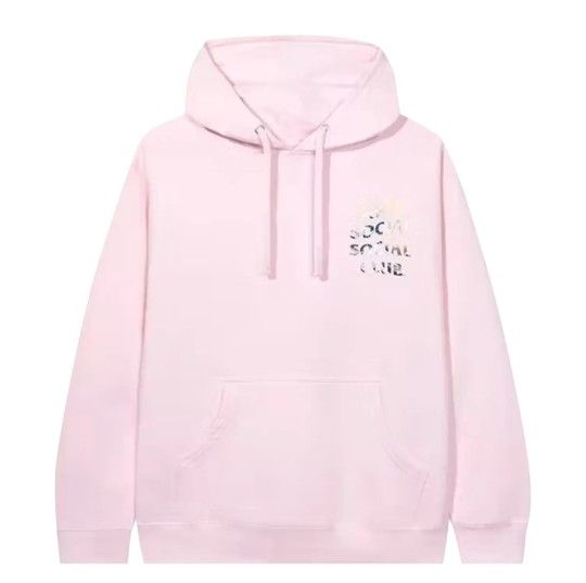 Anti Social Social CLUB ASSC Pink Hoodie Size Small