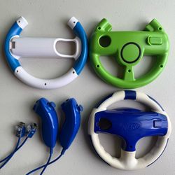 Nintendo Wii Accessories. Wii Wheel. Nunchuk Controller. $5 Each