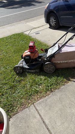 Power work lawnmower, self appeal with 40 V battery and charger works perfect