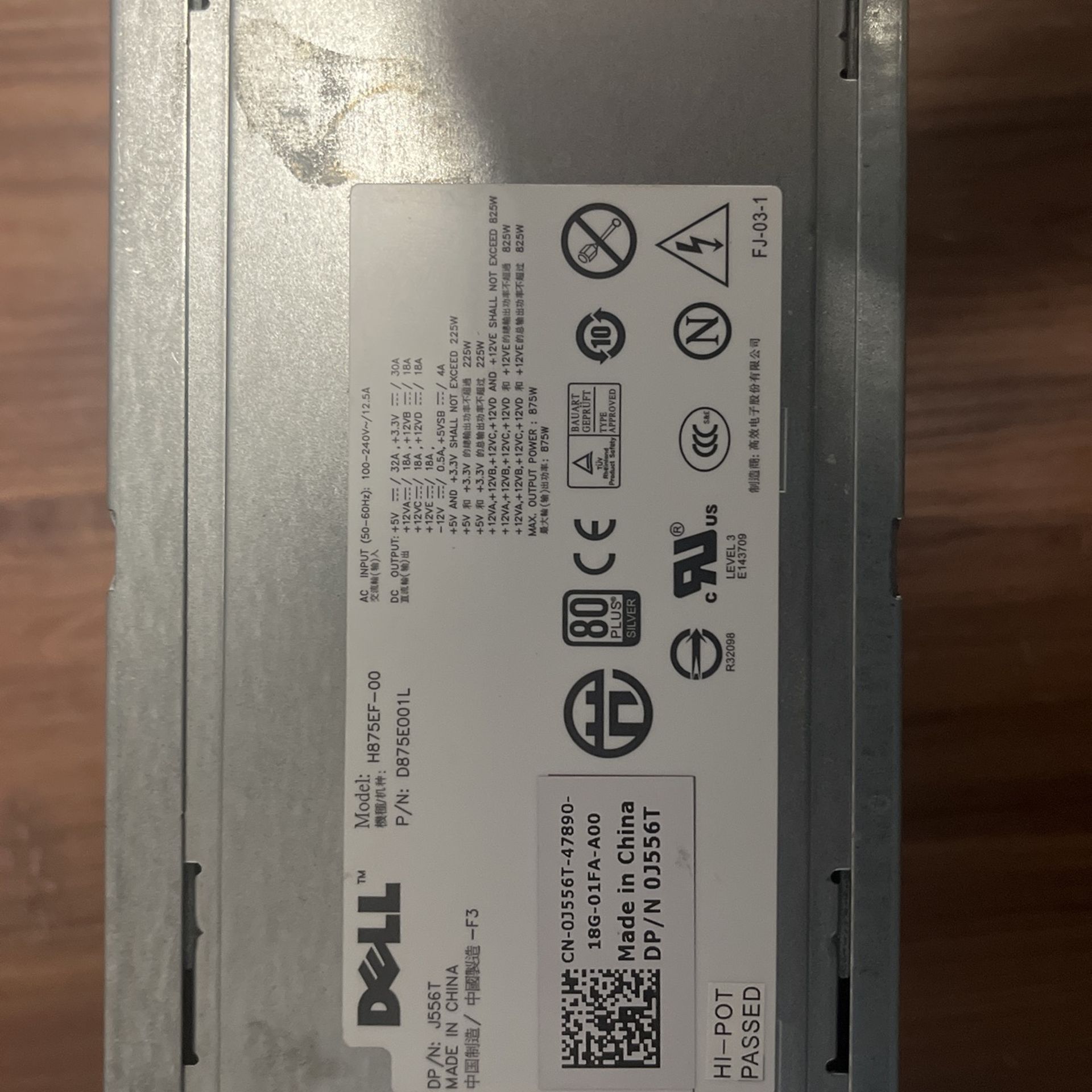 Dell 875w Power Supply Model H875EF-00