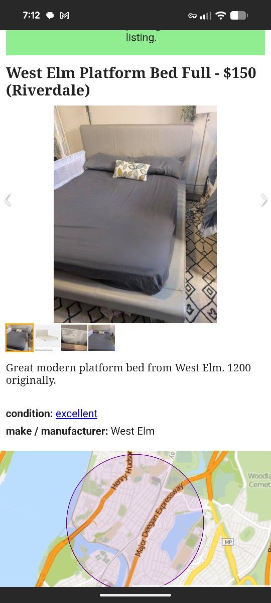 West Elm Platform Bed